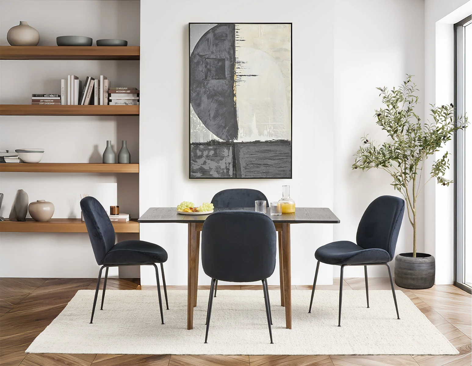 FINA — Modern contemporary dining table with 2 drop leaf extension 74cm to 134cm - Image 14