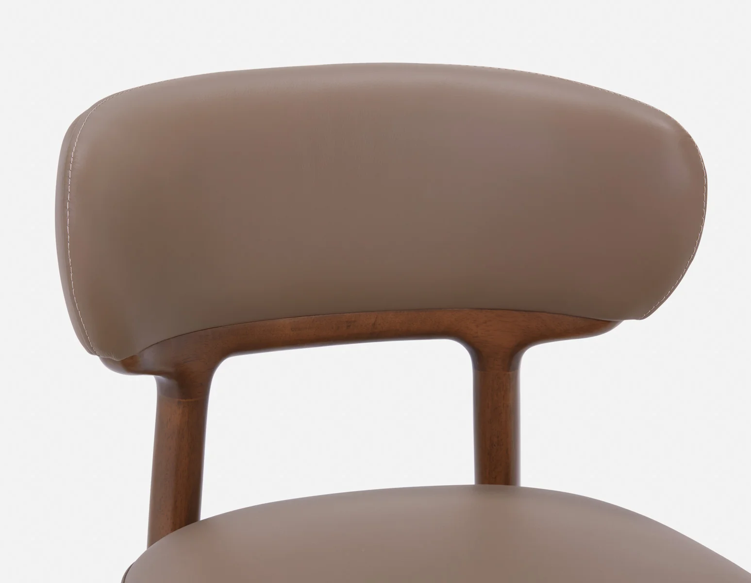 SEVILLE — 100% leather mid-century counter stool 66cm (45-12-99-93) - Image 8