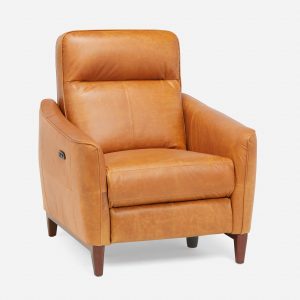 PALMER — Contemporary modern power-reclining 100% leather armchair (03-96-81-49)
