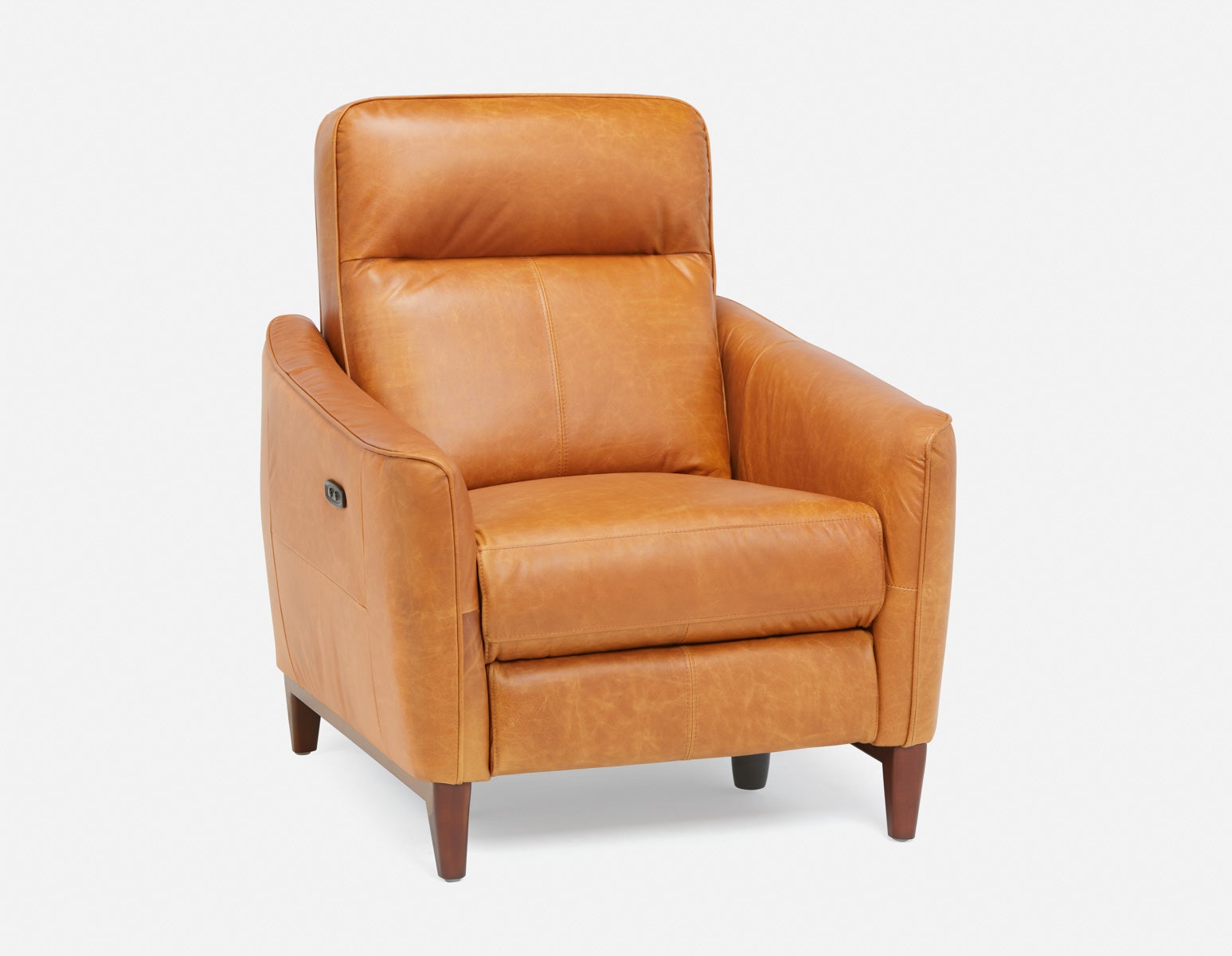 PALMER — Contemporary modern power-reclining 100% leather armchair (03-96-81-49)