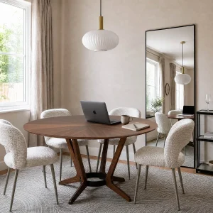 MORELLA — Mid-century modern 137 cm round dining table