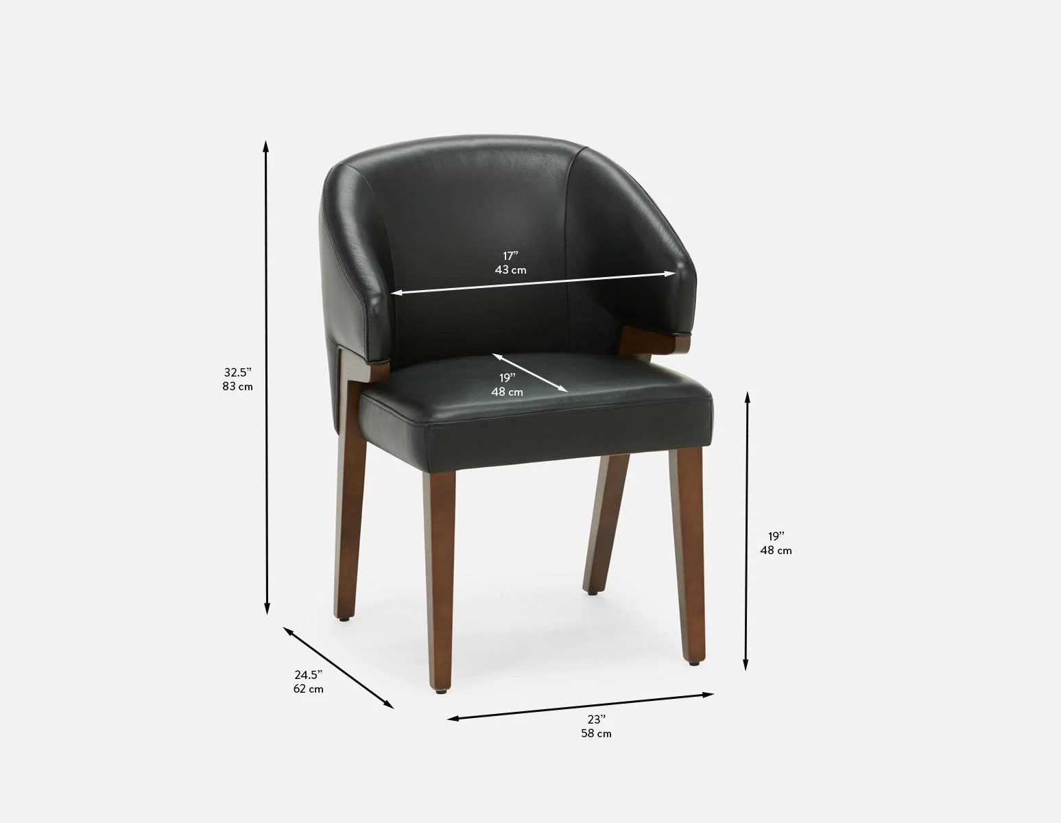 AKSEL — Leather dining chair (69-05-53-20) - Image 9