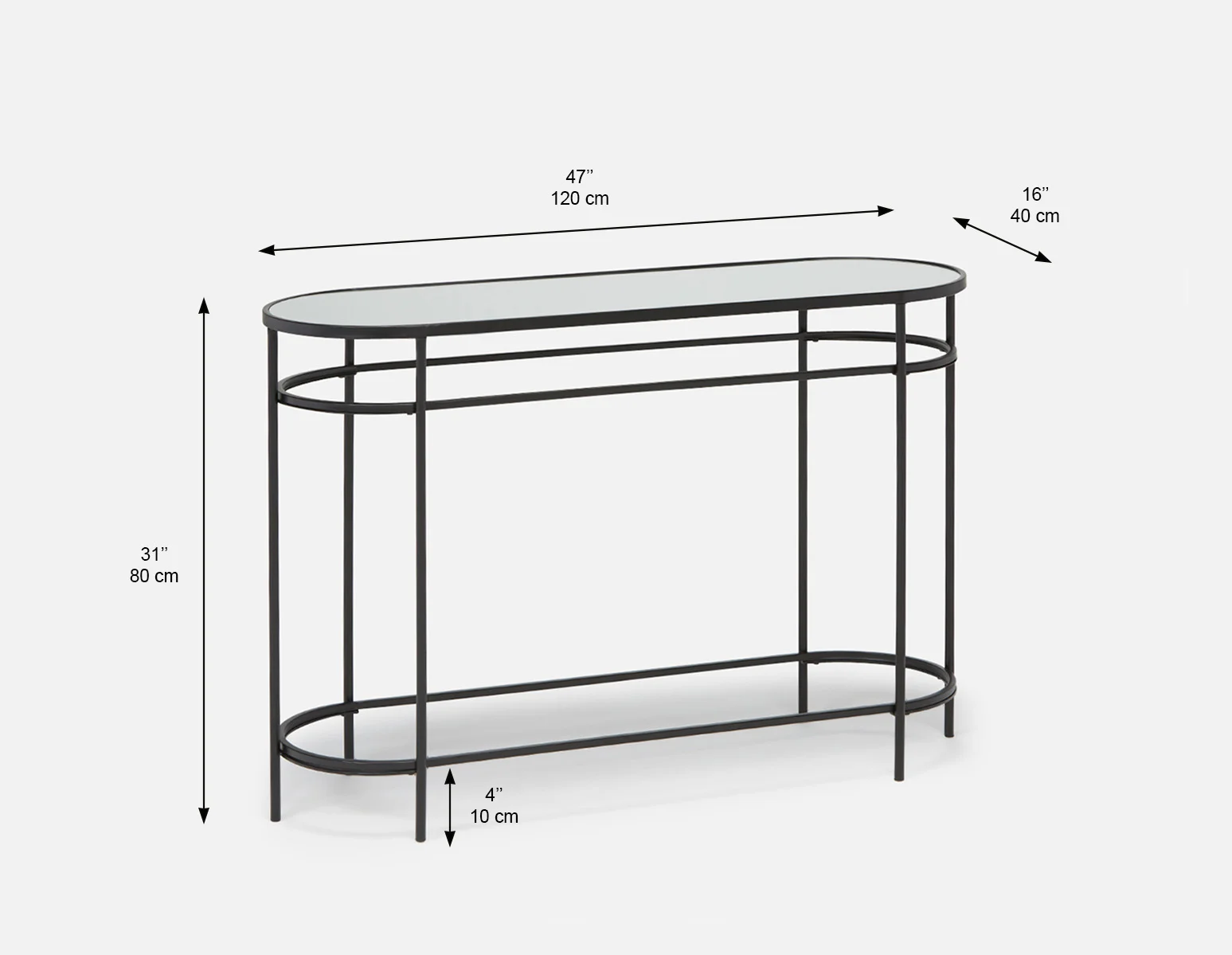 PETE — Mirrored top console table 120 cm (19-19-37-20) - Image 8
