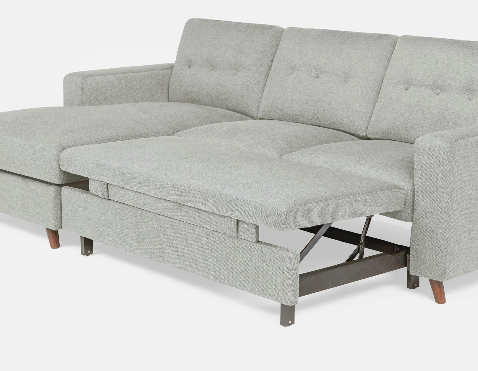 RENEE — Mid-century modern left-facing sectional sofa-bed with storage (91-23-69-30) - Image 5