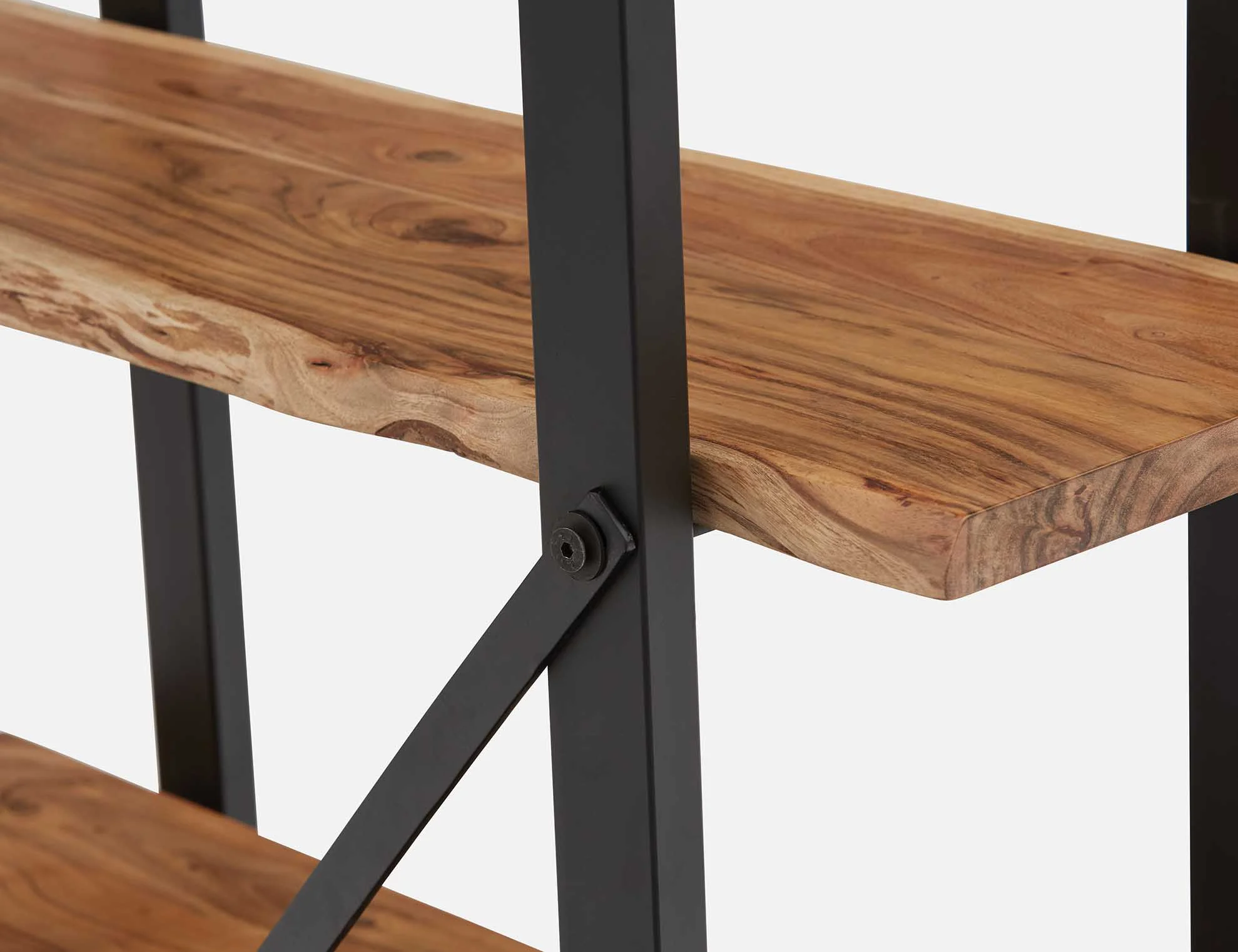 RENO — Acacia wood 5-tier bookcase - Image 8