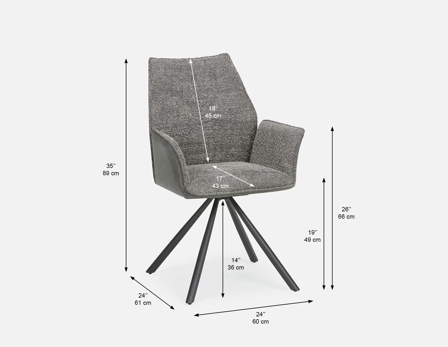 BYRON — Swivel dining armchair (50-85-82-33) - Image 10
