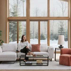 DIEGO — Modern contemporary sectional-sofa with tray (14-12-82-93-F)