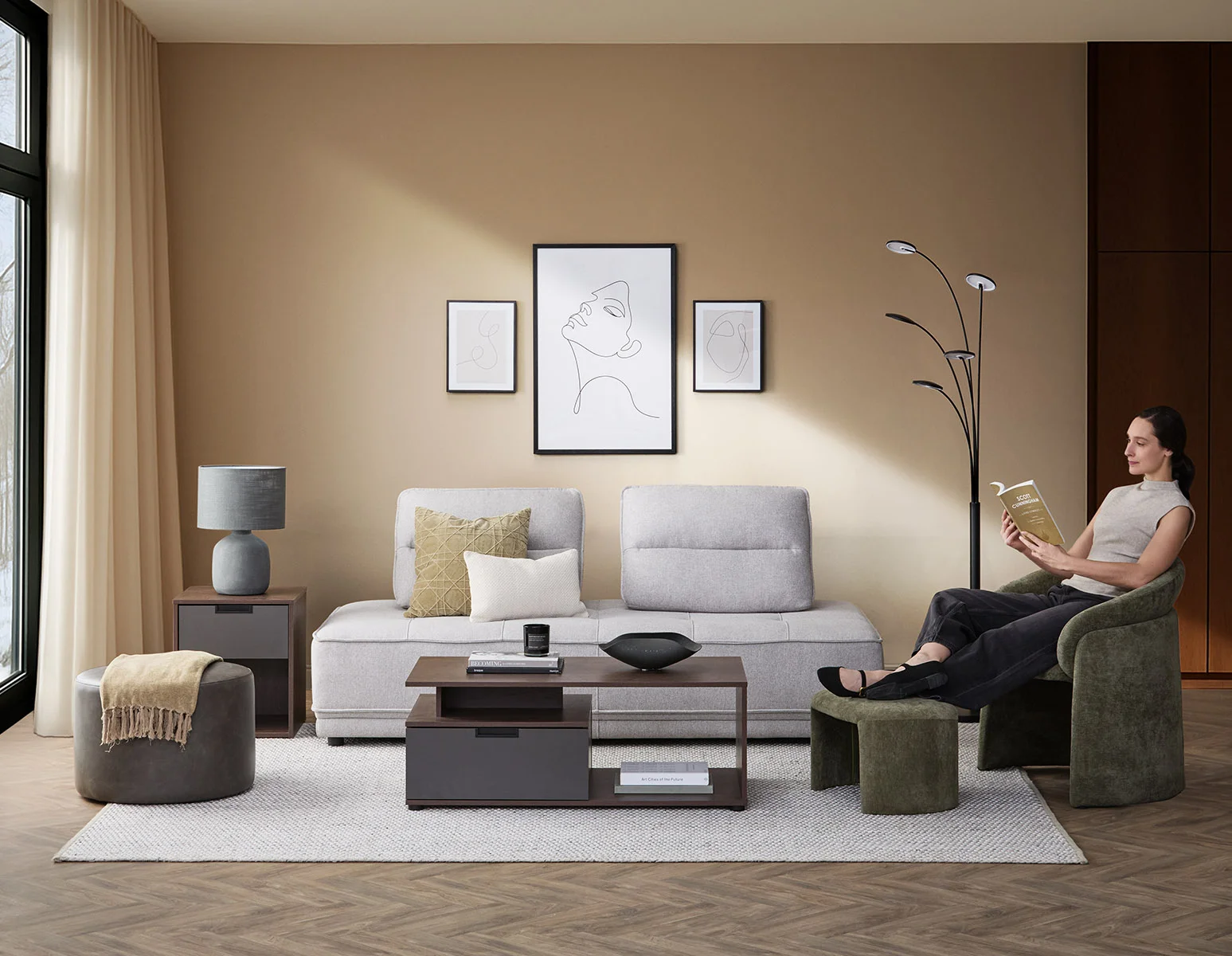 OZZY — Contemporary coffee table (89-66-63-97-D)