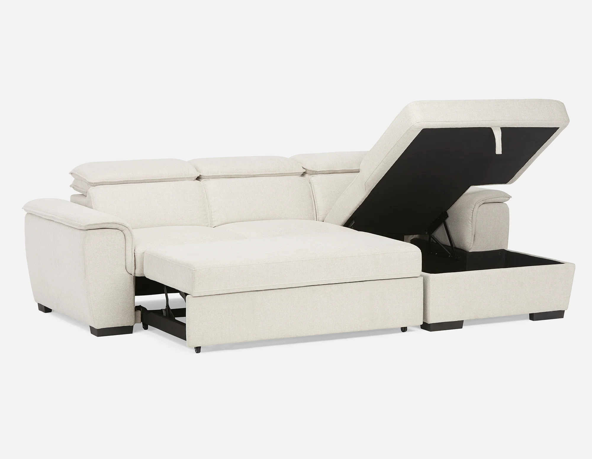 ODETTE — Contemporary right-facing sectional sofa-bed with storage (85-58-17-95) - Image 15