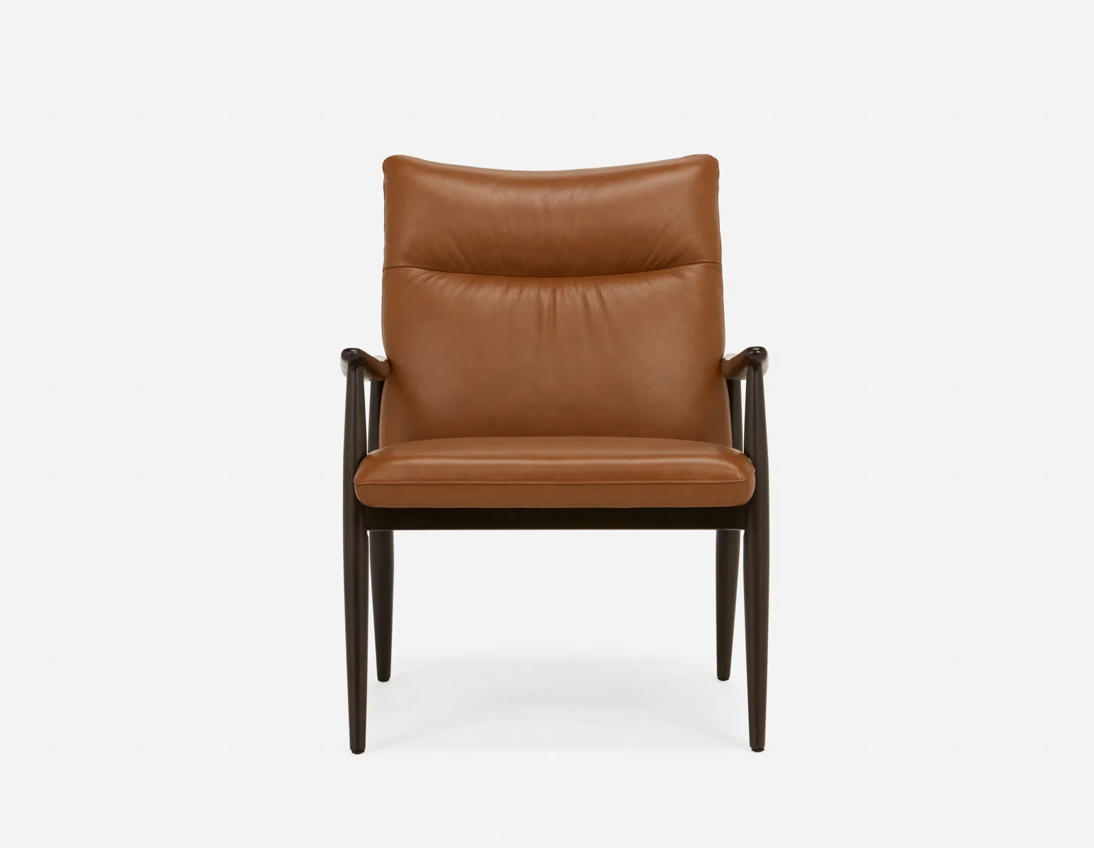 LATONA — 100% leather mid-century modern accent chair (71-53-26-96) - Image 3