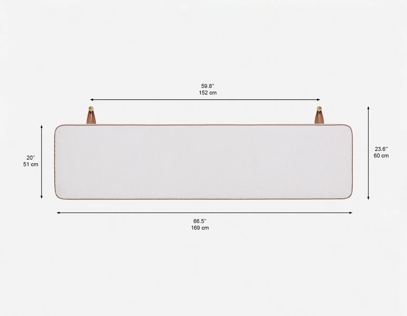 NINA — Minimalistic suspended queen headboard (55-03-87-10) - Image 9