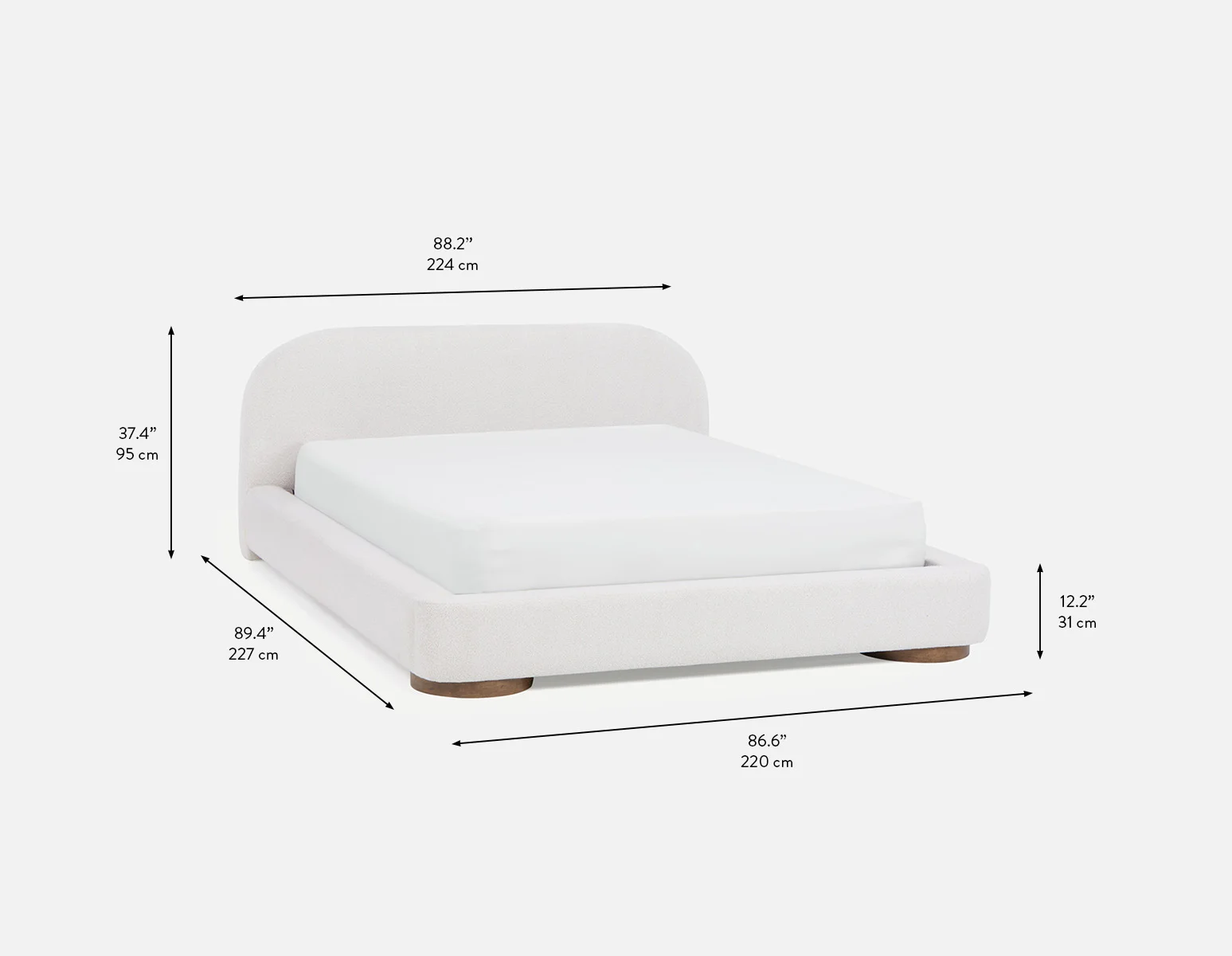 AURETTA — Modern contemporary upholstered king size bed - Image 12