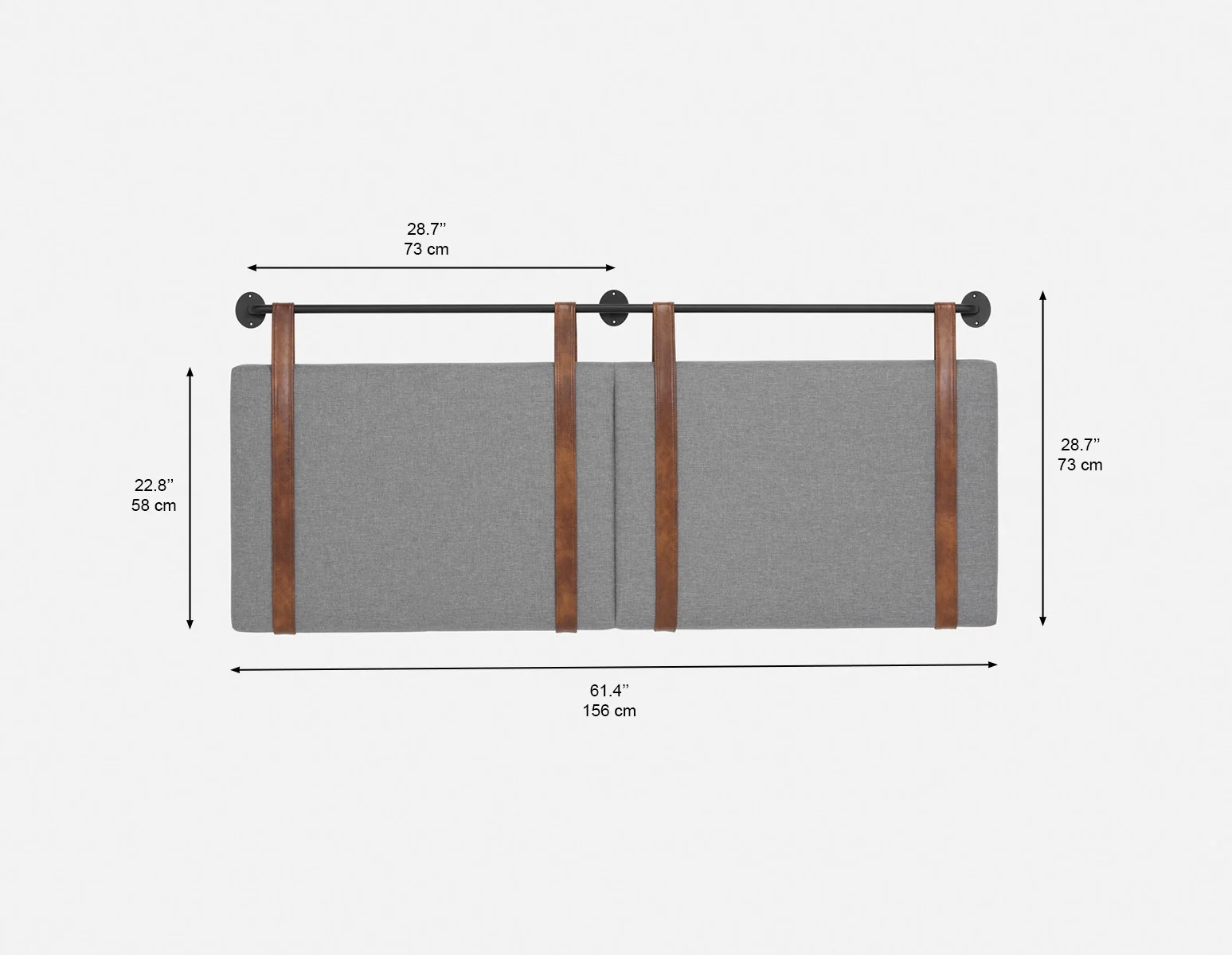 NINO — Modern suspended double headboard - Image 9