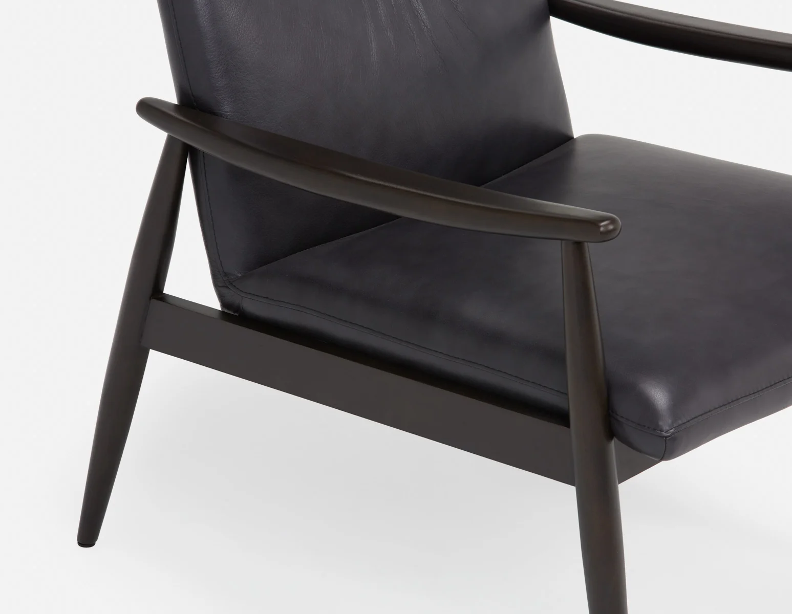 LATONA — 100% leather mid-century modern accent chair (71-53-26-20) - Image 7