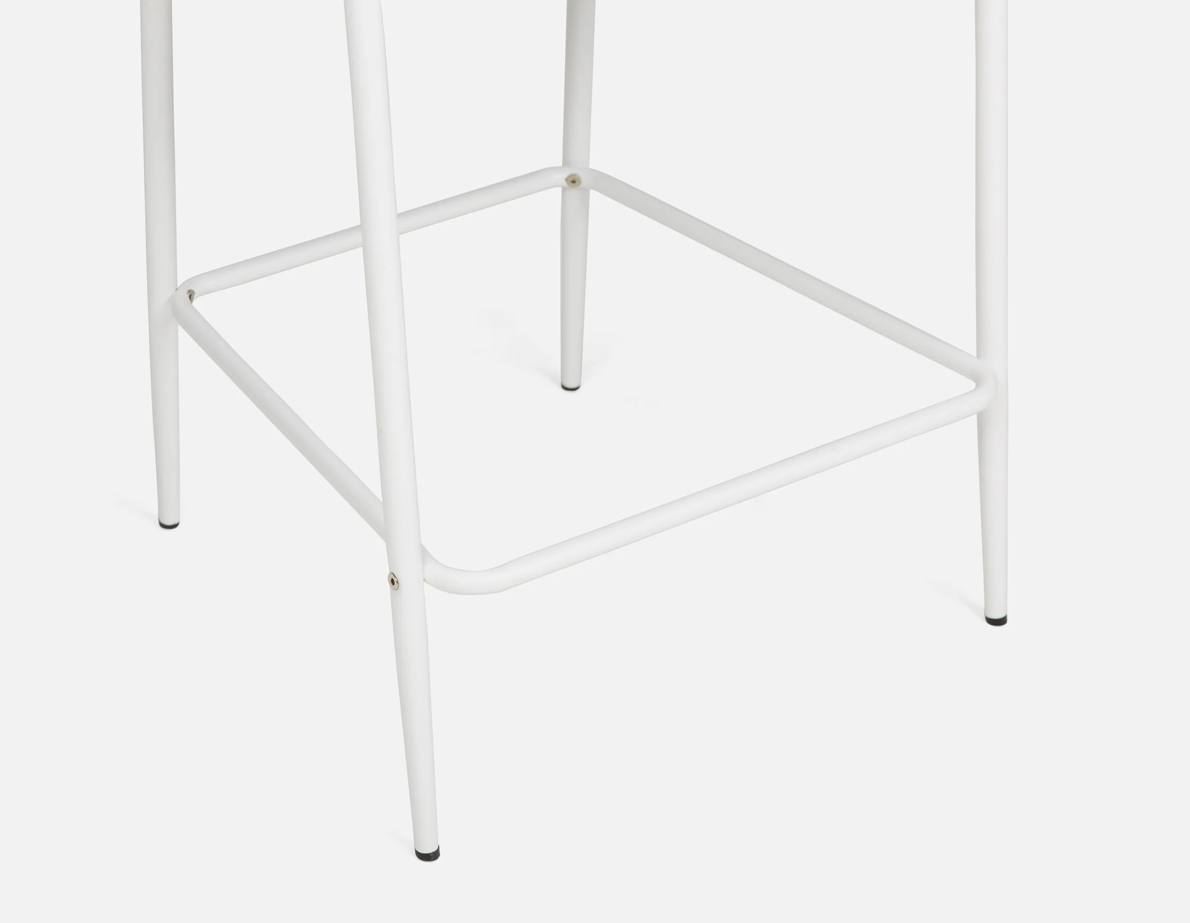 TAURO — Leatherette stool, brushed frame, seat height 66cm - Image 3