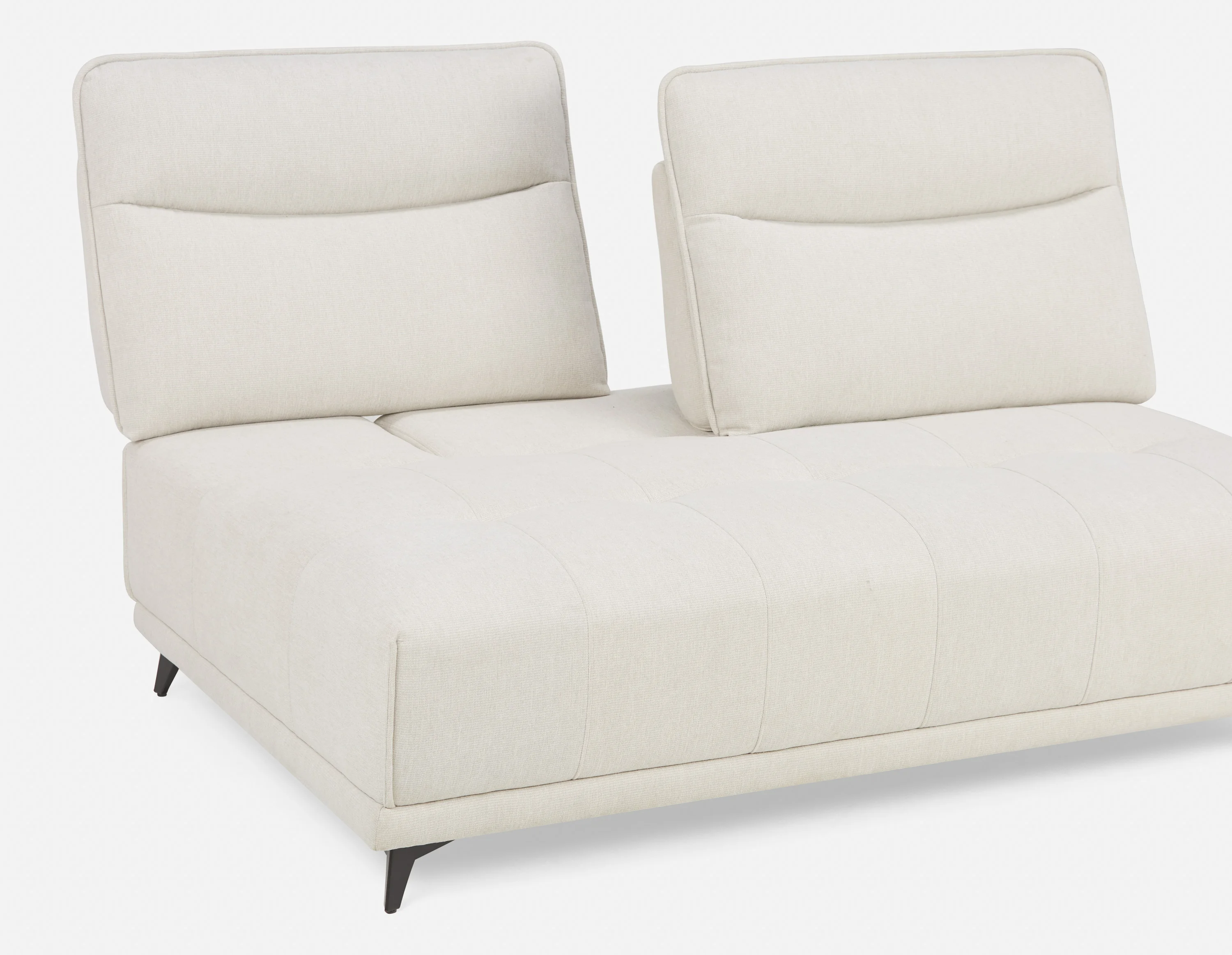 SIMON — Modern contemporary armless loveseat with adjustable backrest (75-79-85-95) - Image 6