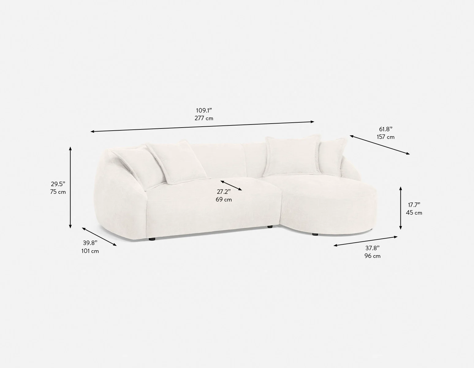 DOYER — Modern right-facing sectional sofa (97-85-01-95-D) - Image 12