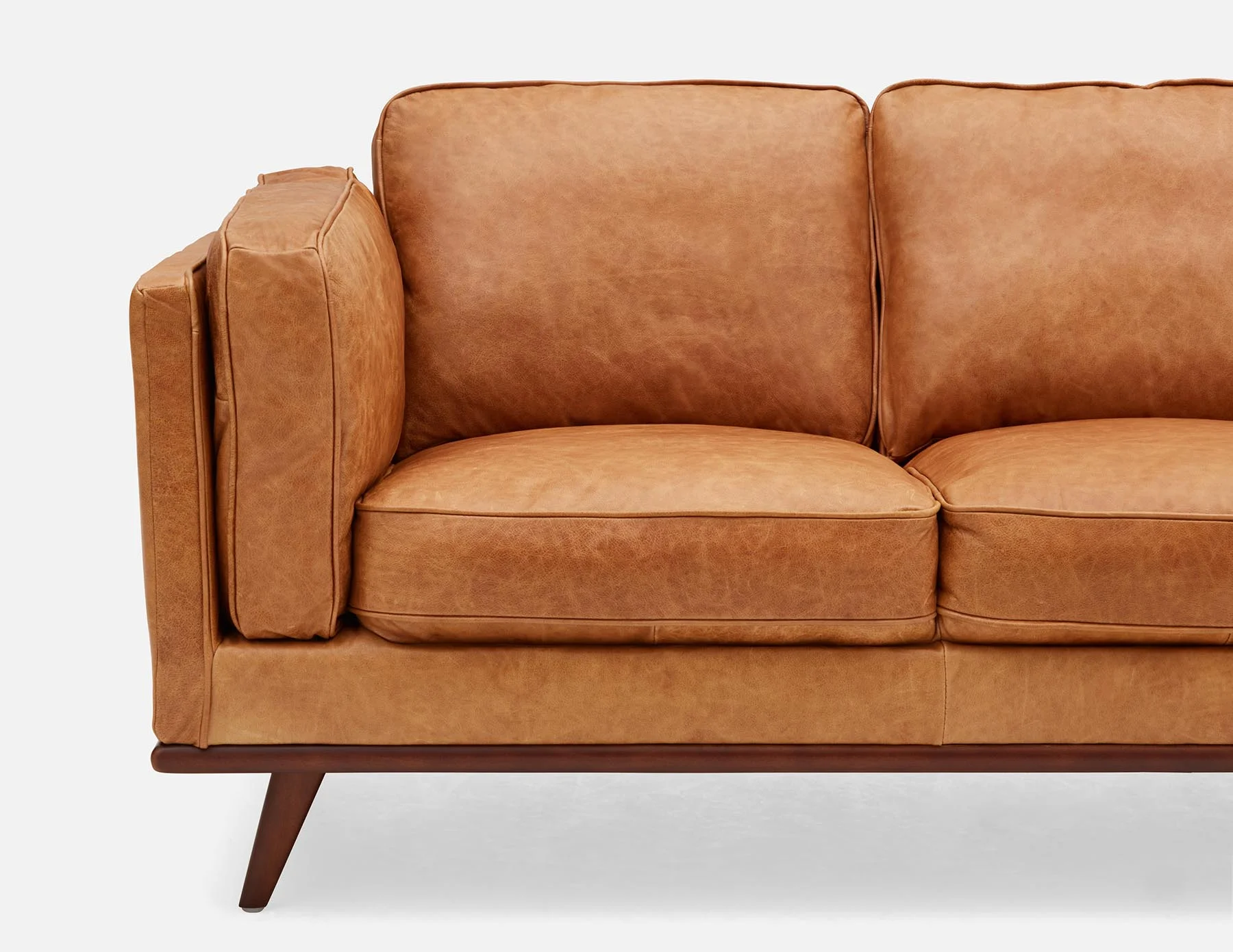 ROWAN — Mid-century modern 100% leather 3-seater sofa (19-46-33-49) - Image 5