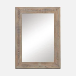 NOURA — Mirror with pine wood frame 83 cm x 114 cm