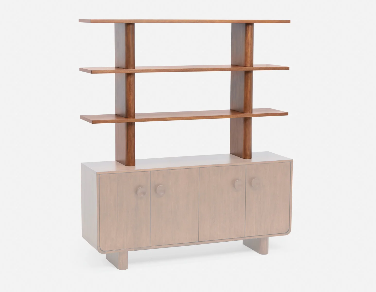 PALMO — Modern-retro 3-tier hutch shelf 165cm - Image 10