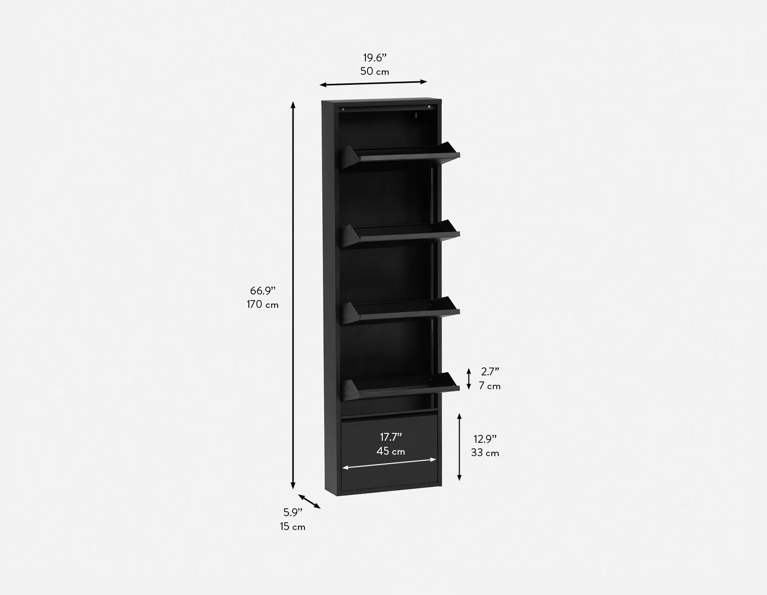 BERT — Modern 5-door shoe cabinet (16-71-37-20) - Image 9