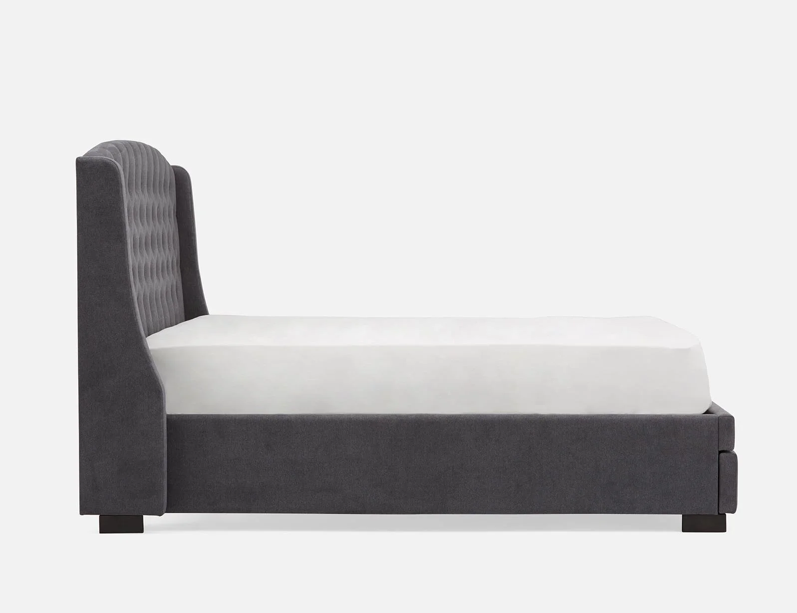 RAVEL — Traditional tufted upholstered wingback king-size bed with storage (27-96-47-33) - Image 4