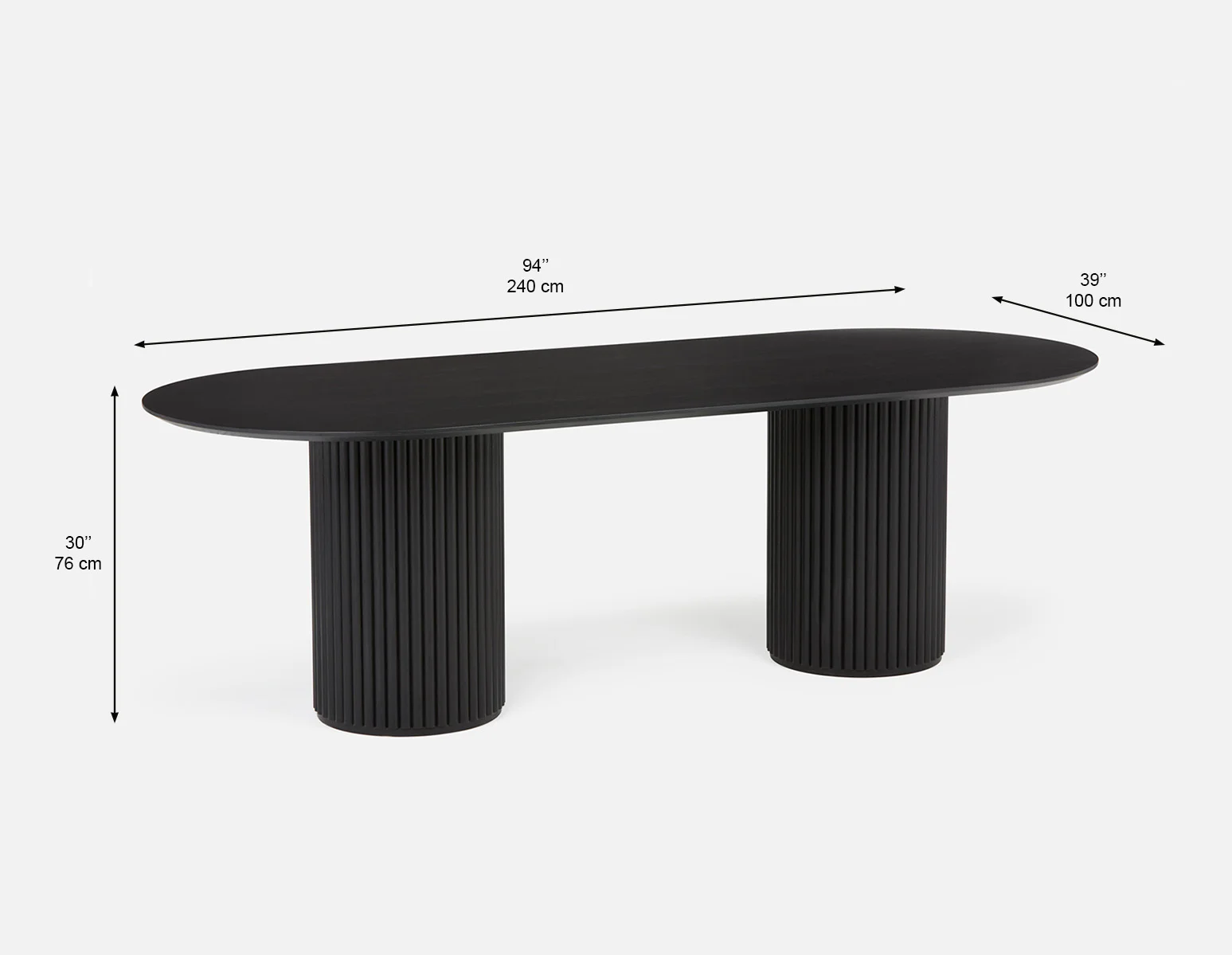 RHODES — Oval dining table 240cm (89-09-58-20-D) - Image 8