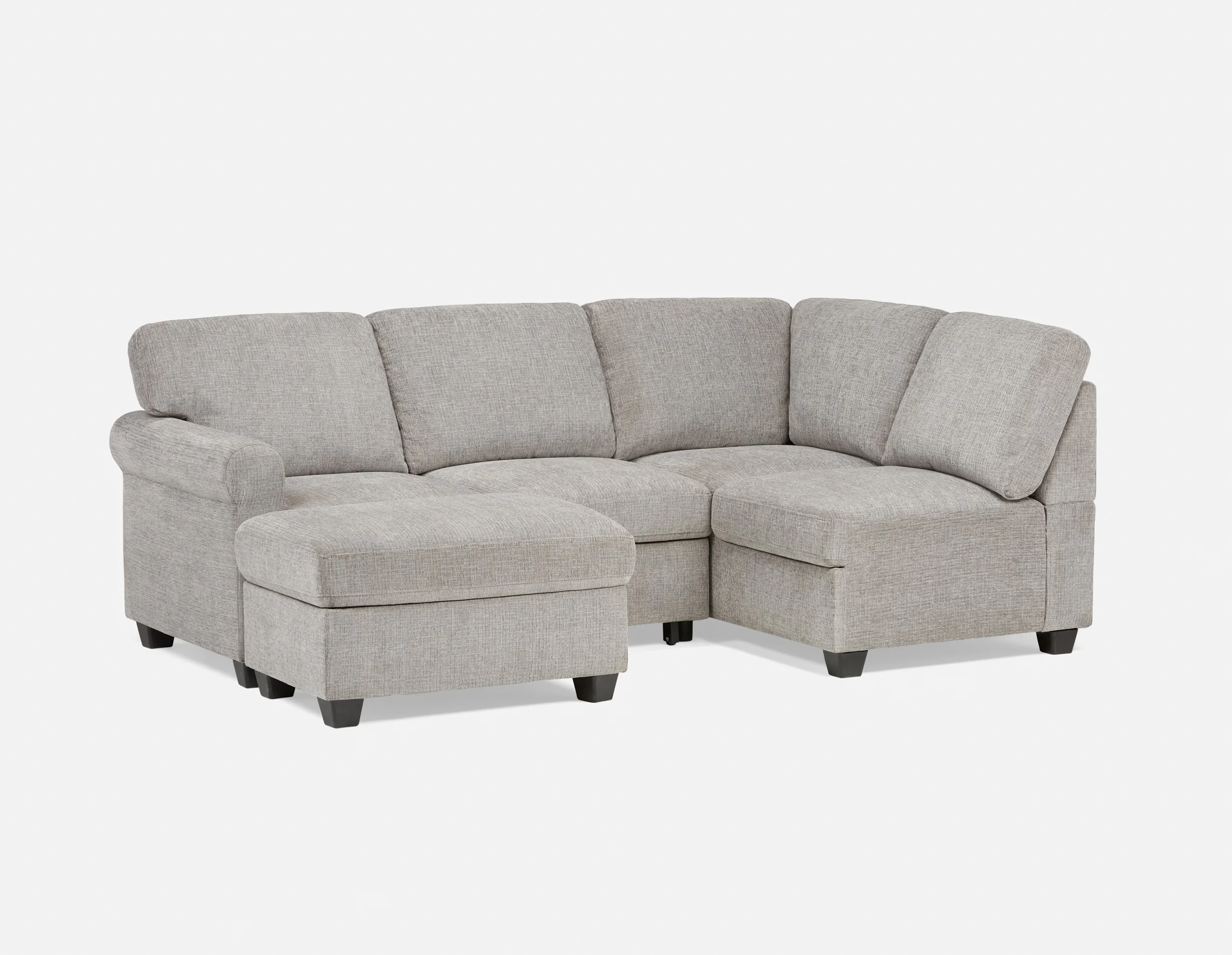 DELPHINE — Traditional right-facing sectional sofa-bed with storage (28-94-59-30) - Image 7