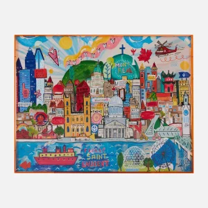 CITY YUL — Acrylic shadow box art 85 x 110 cm