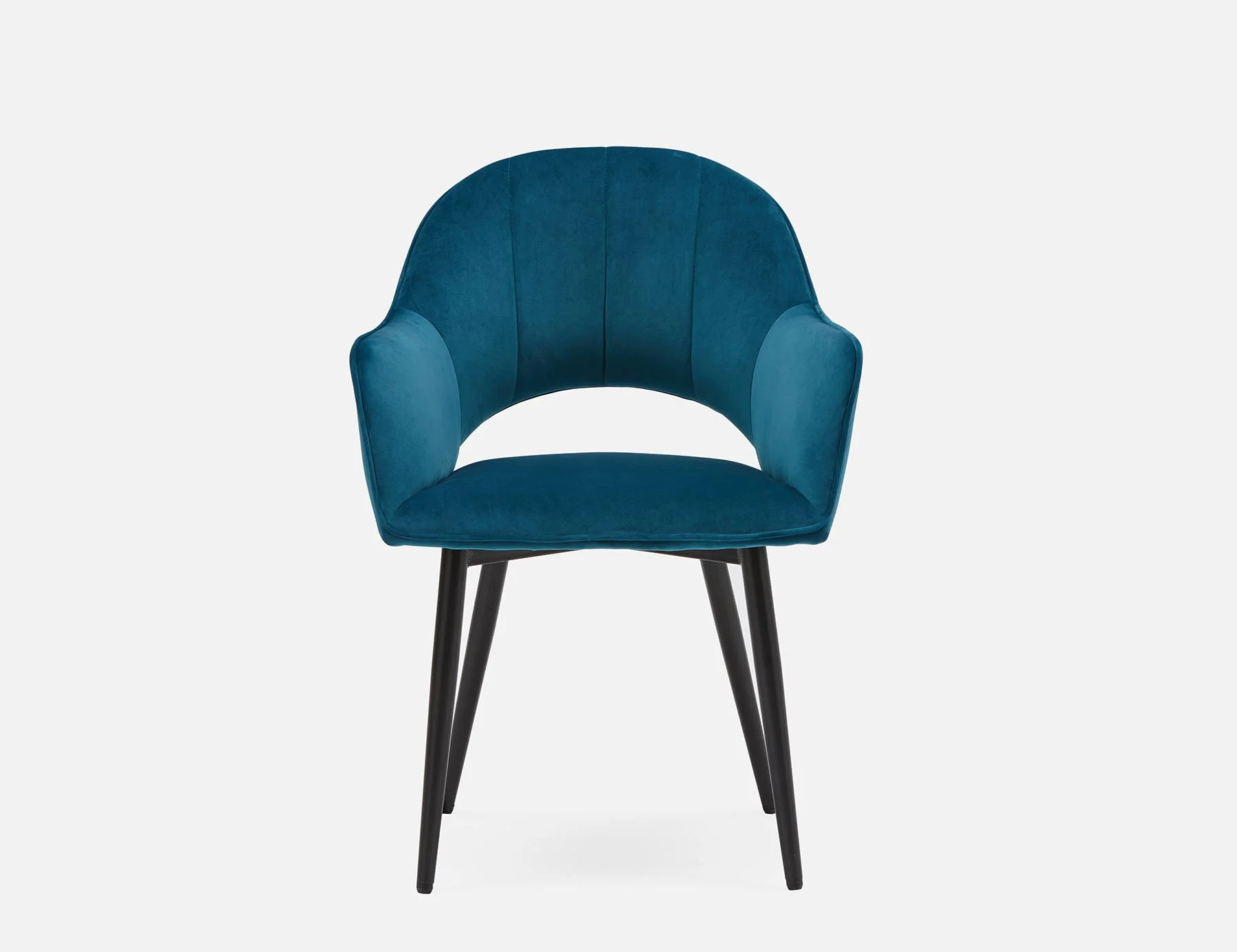 BAILEY — Contemporary velvet dining armchair (67-16-44-60) - Image 2