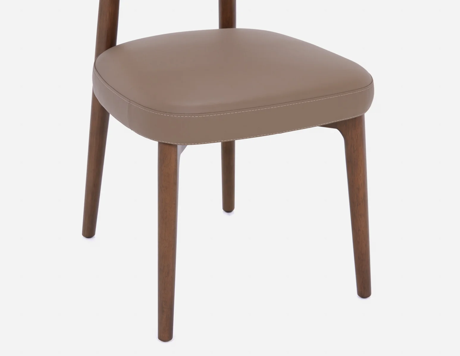 SEVILLE — 100% leather mid-century dining chair (48-33-04-93) - Image 8