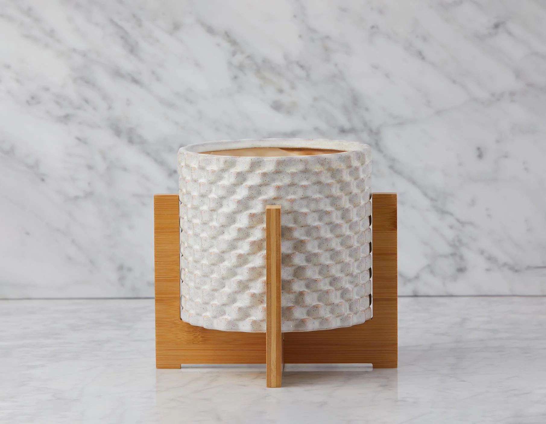 RHETT — Planter with bamboo stand 27 cm - Image 2