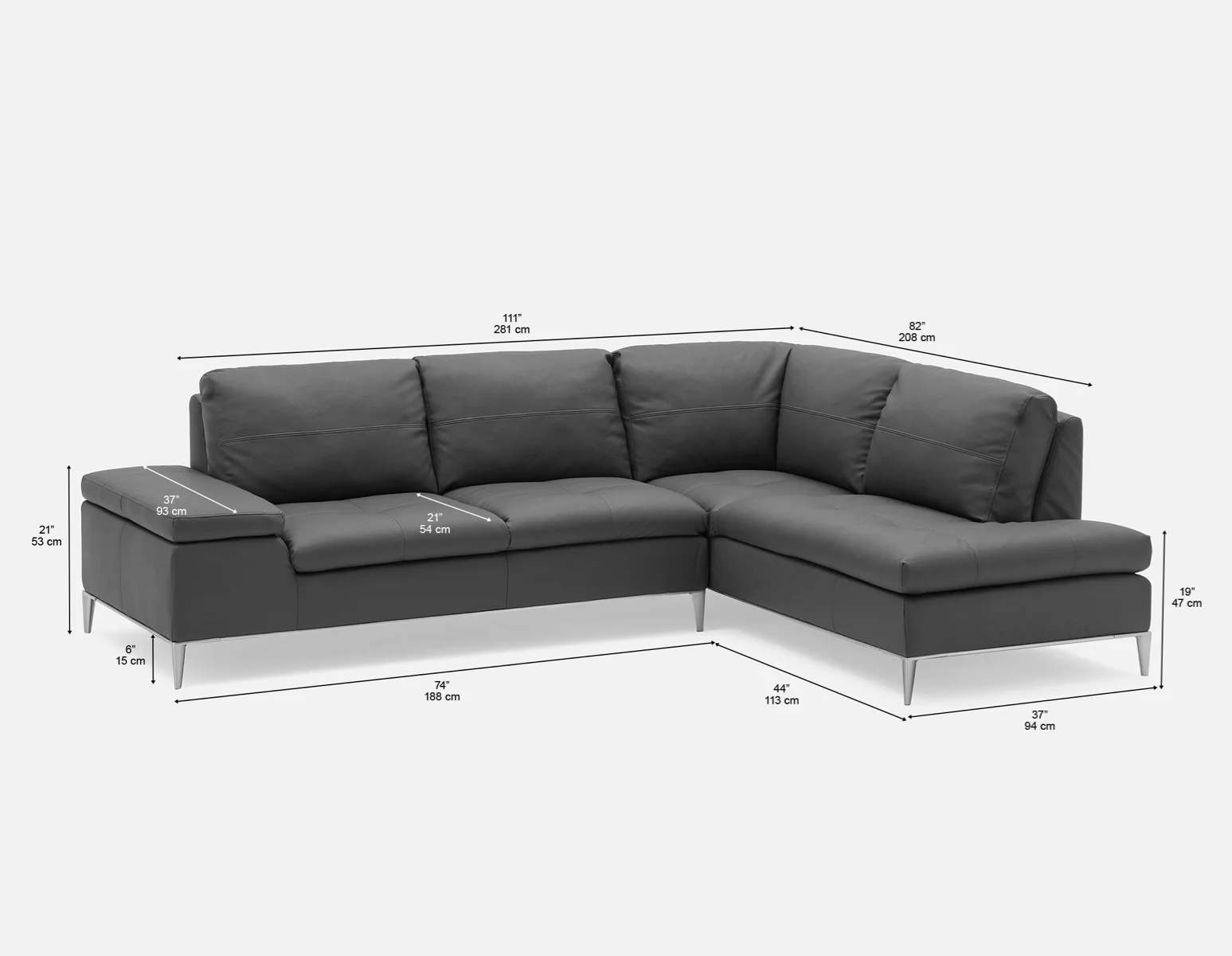 ANDREW — Modern right-facing sectional sofa with storage - Image 10