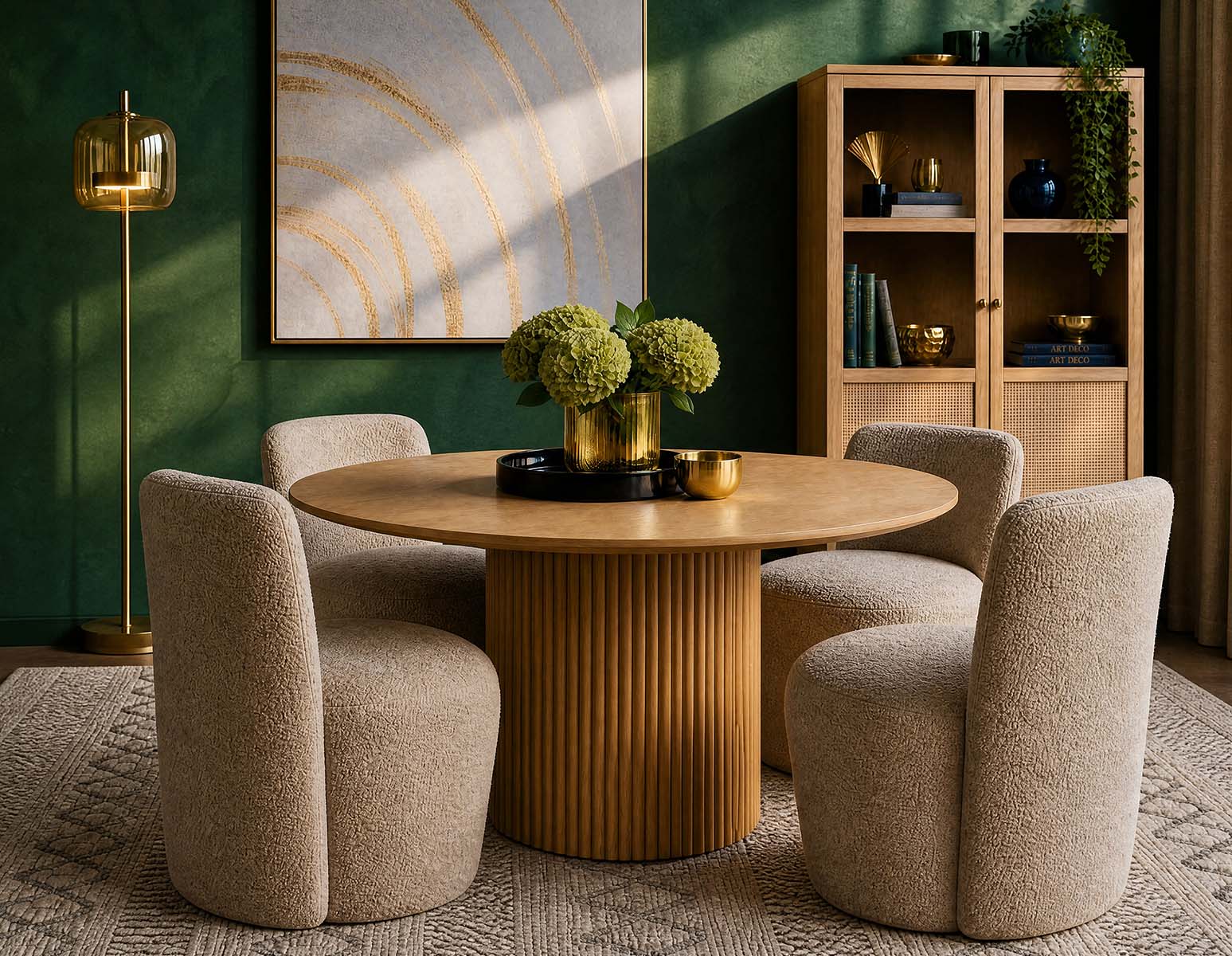 RHODES — Round dining table 135cm (54-09-35-42) - Image 9