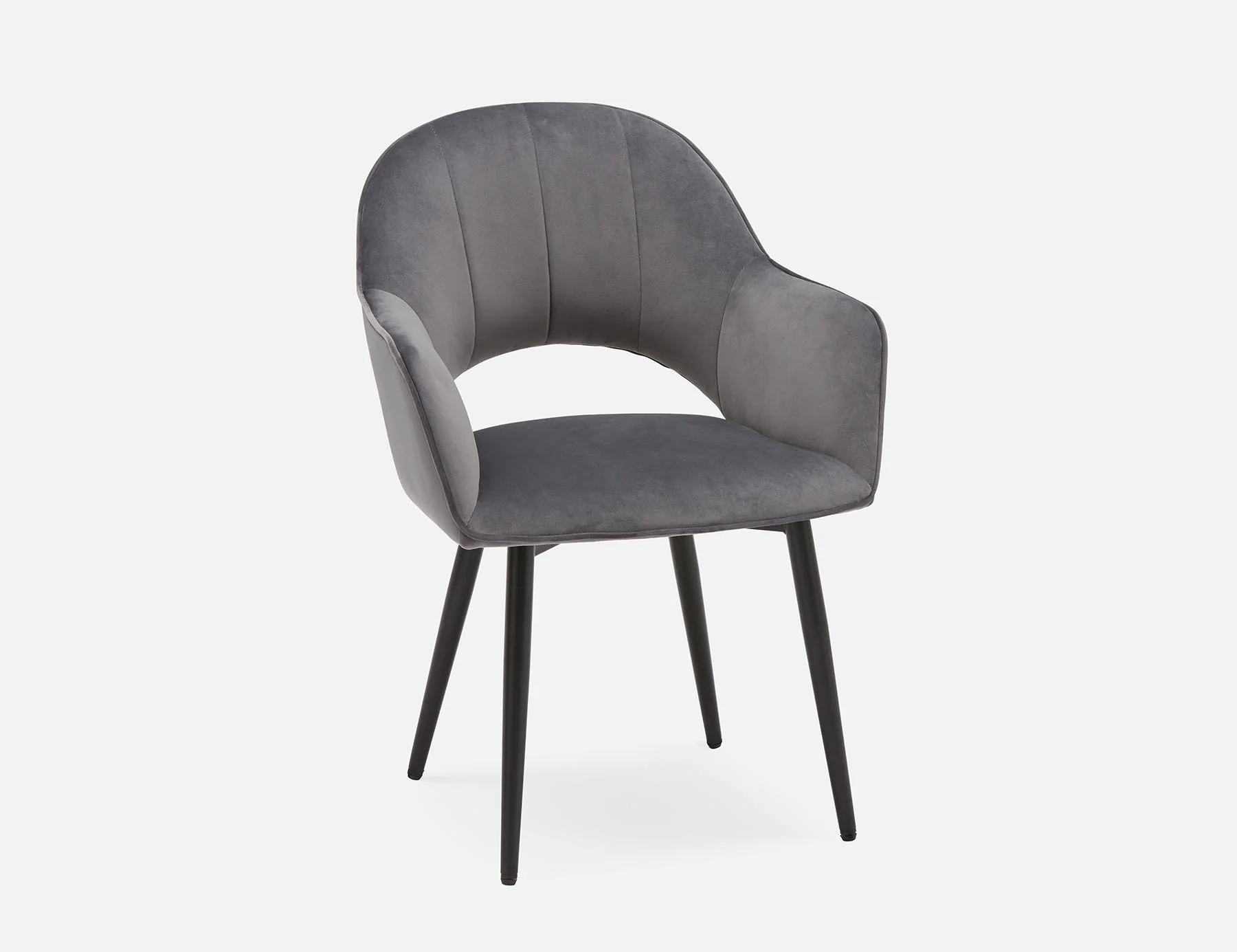 BAILEY — Contemporary velvet dining armchair (67-16-44-30)