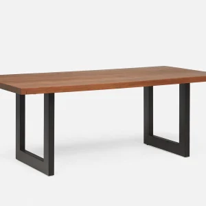 LYON — Acacia wood dining table 200 cm