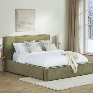SORGUE — Upholstered king size bed with storage (60-70-51-01-D)