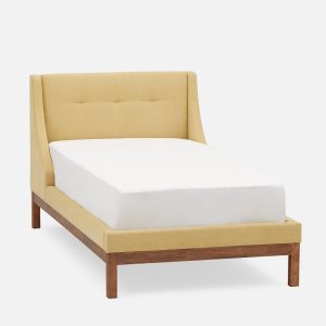 MUROL — Tufted upholstered wingback twin size bed (40-92-97-50)