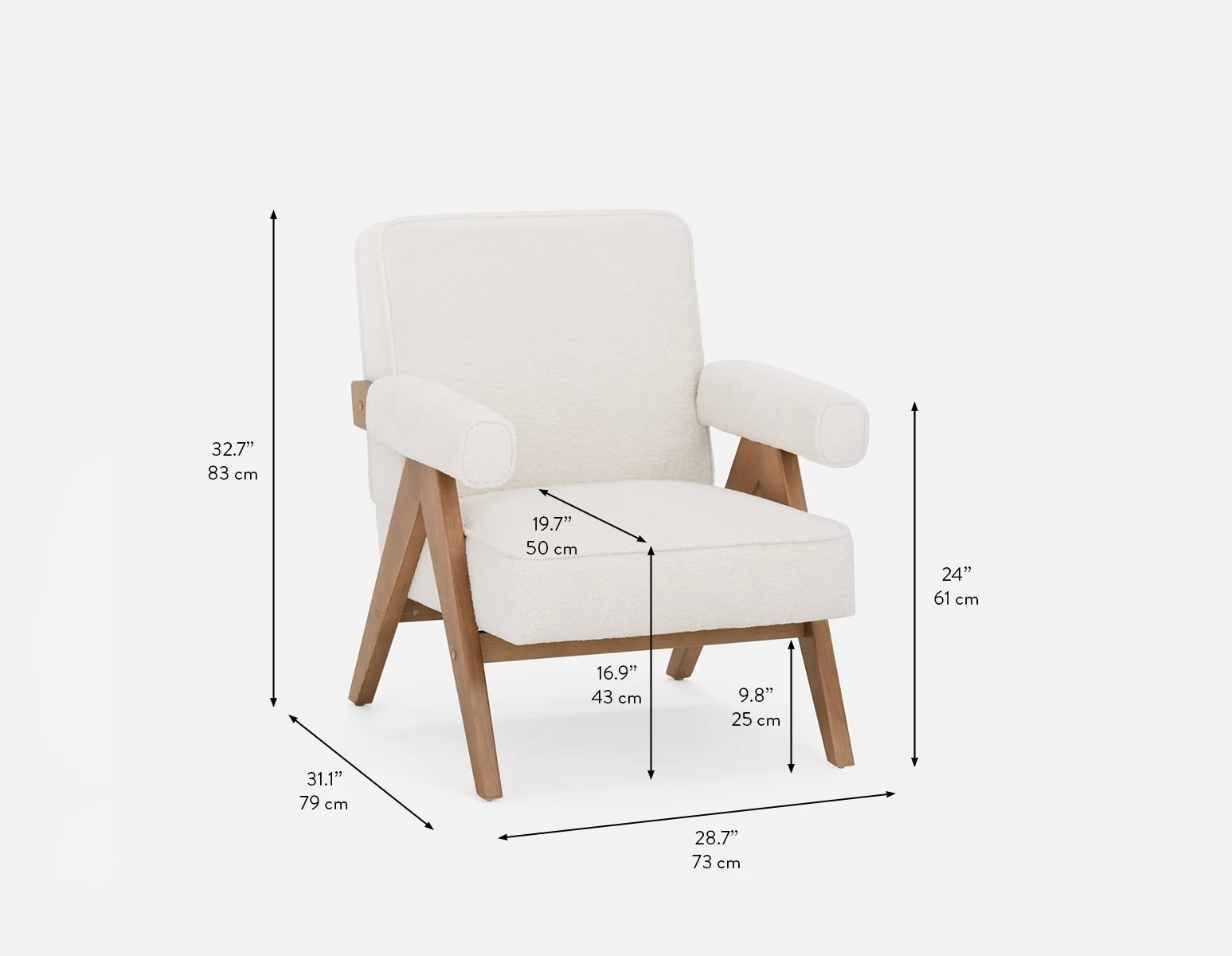 HAZEL — Midcentury classic accent chair (88-69-30-95) - Image 11