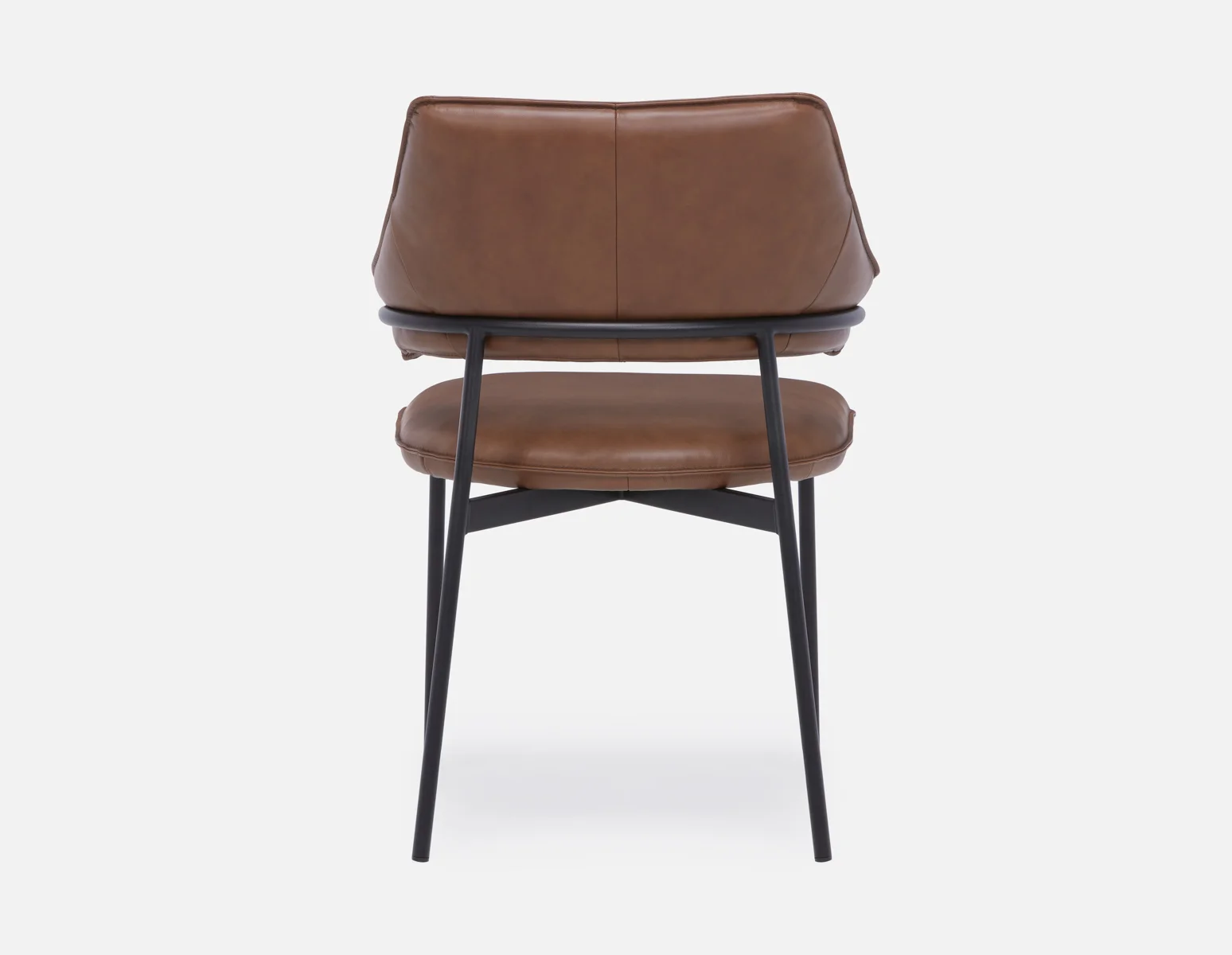 PALMA — 100% leather mid-century modern dining chair - Image 8