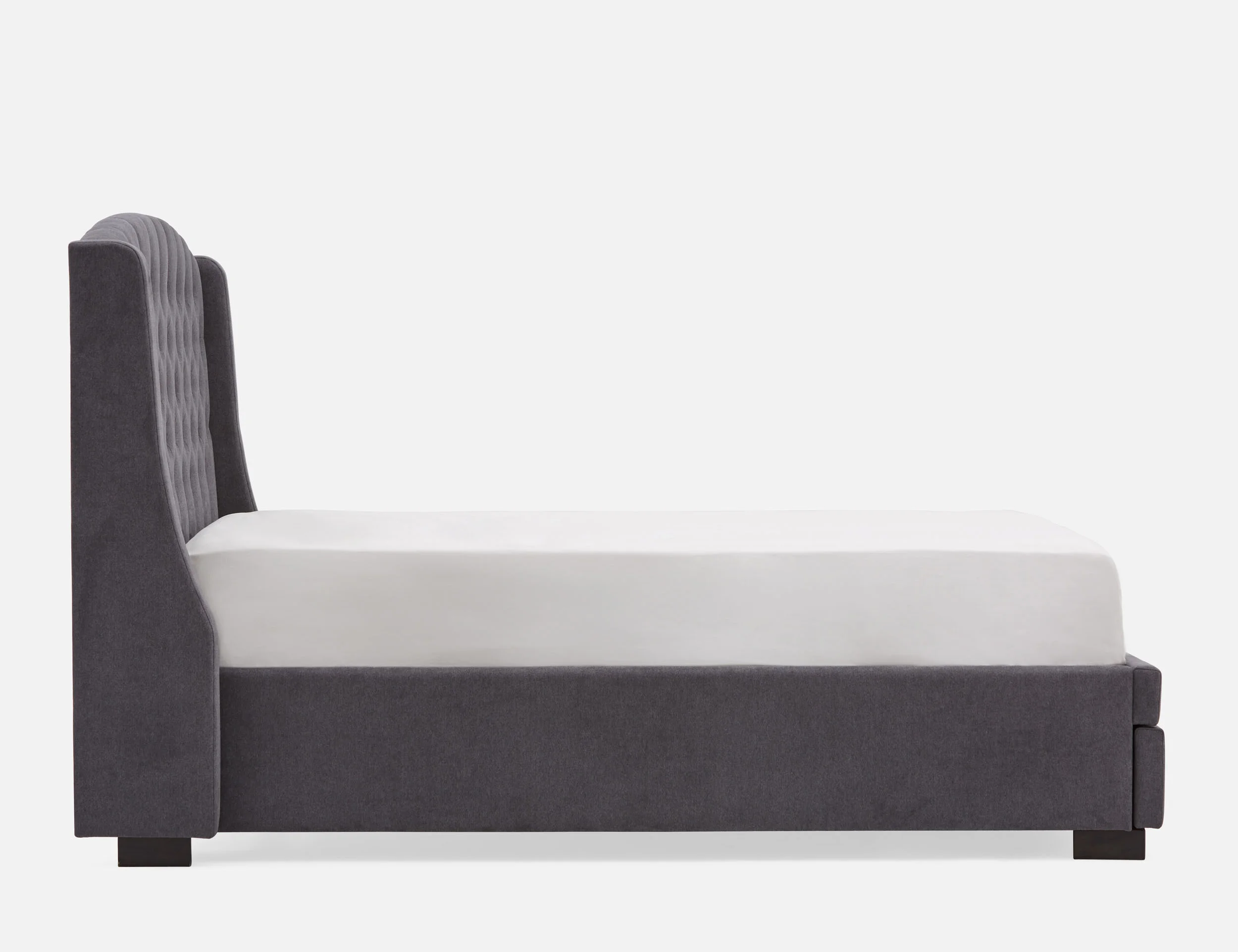 RAVEL — Traditional tufted upholstered wingback queen size bed with storage (81-42-52-33) - Image 5