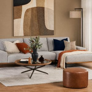 PRESTON — Modern right-facing sectional sofa