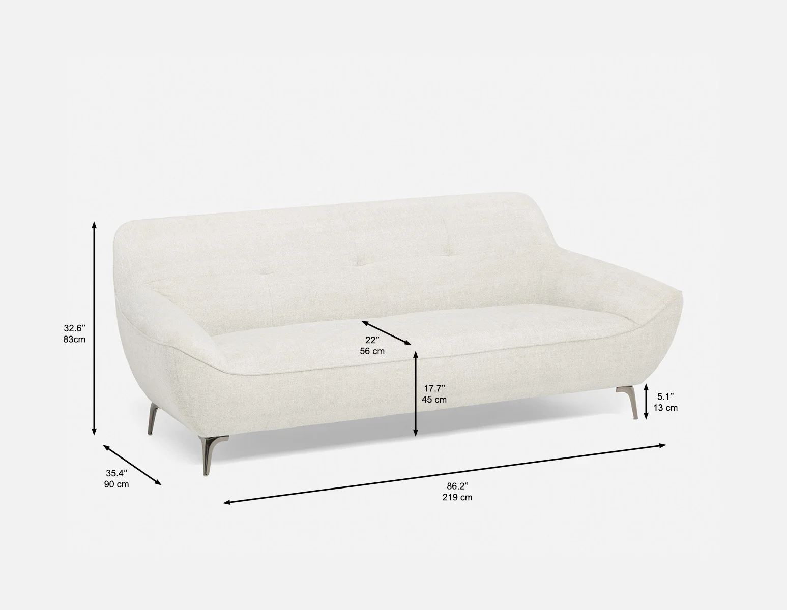 CLOVIS — Modern style sofa (40-56-07-95-D) - Image 11