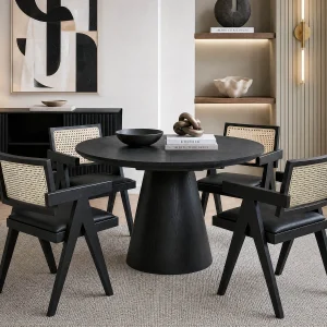 SORENO — Extendable round dining table 120 to 160 cm (09-29-41-20)