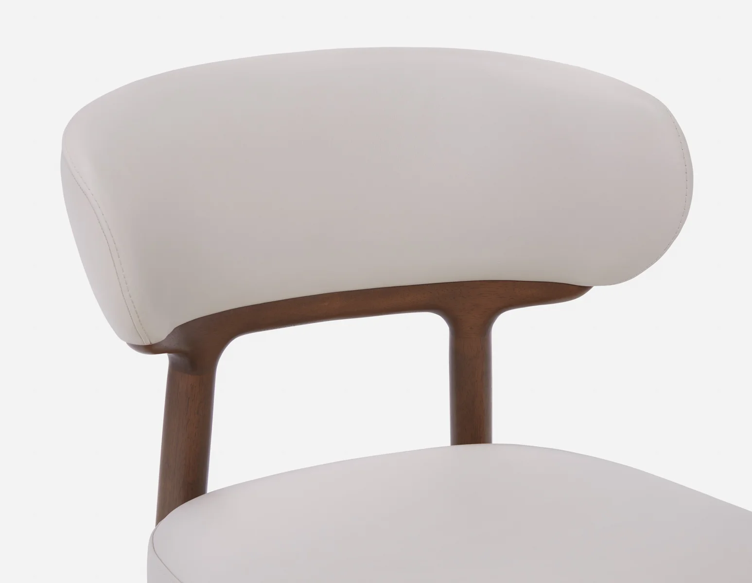 SEVILLE — 100% leather mid-century dining chair (48-33-04-34) - Image 9