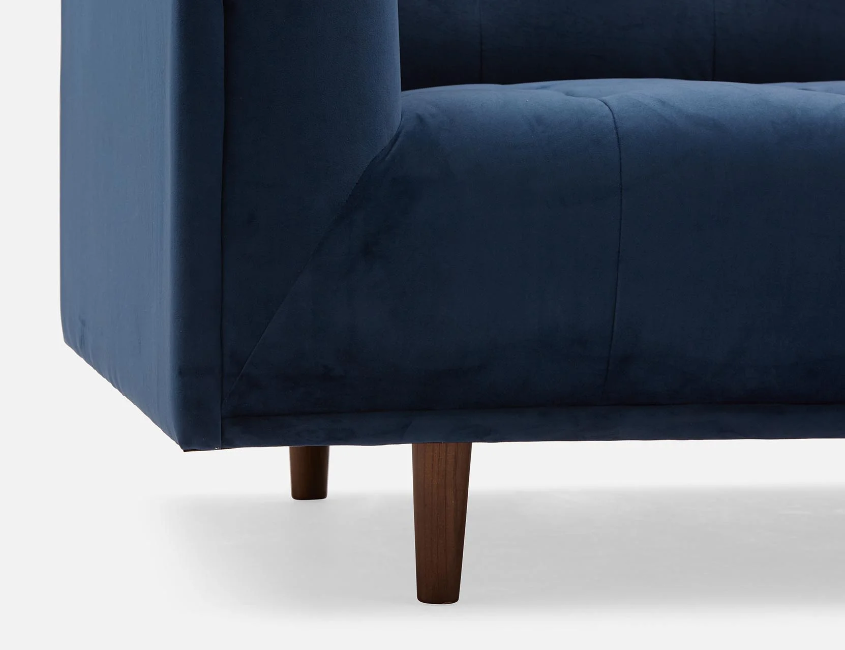 LORETTA — Mid-century modern velvet 3-seater sofa (18-76-63-60) - Image 3