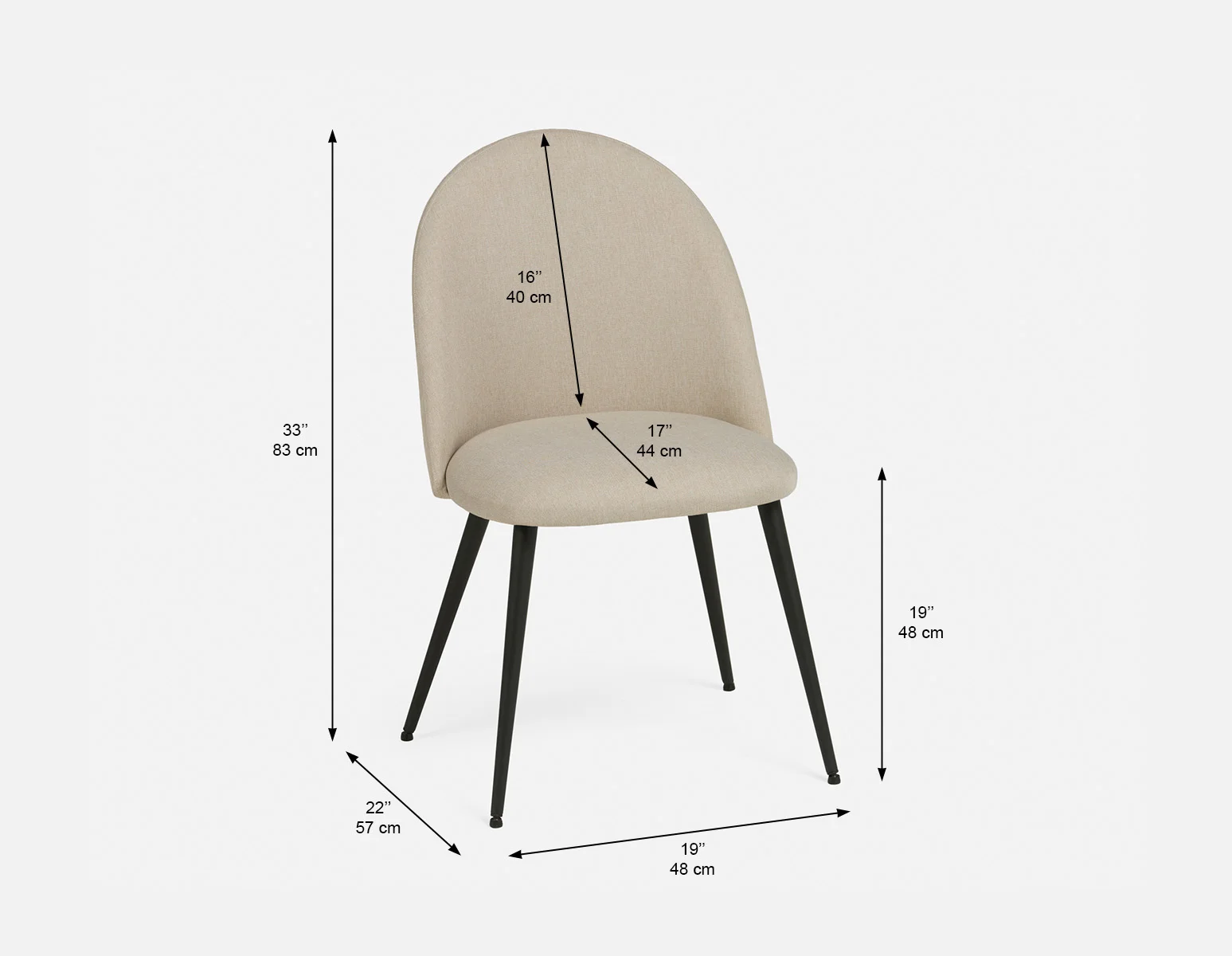 LAVAL — Contemporary dining chair (45-89-55-95) - Image 9