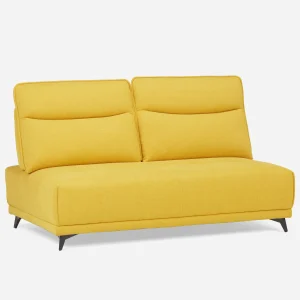 SIMON — Modern contemporary armless loveseat with adjustable backrest (75-79-85-50)