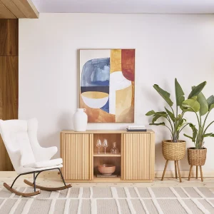GUYAN — Faux shearling rocking armchair