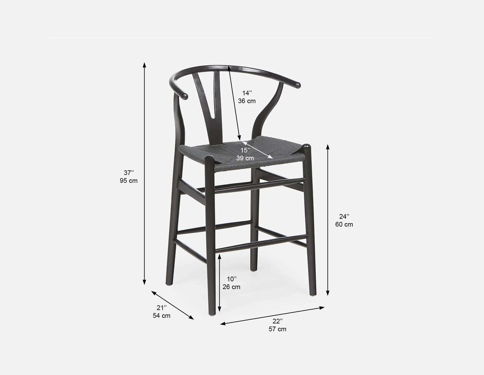DENMARK — Stylish counter stool 61 cm (70-03-15-20) - Image 7